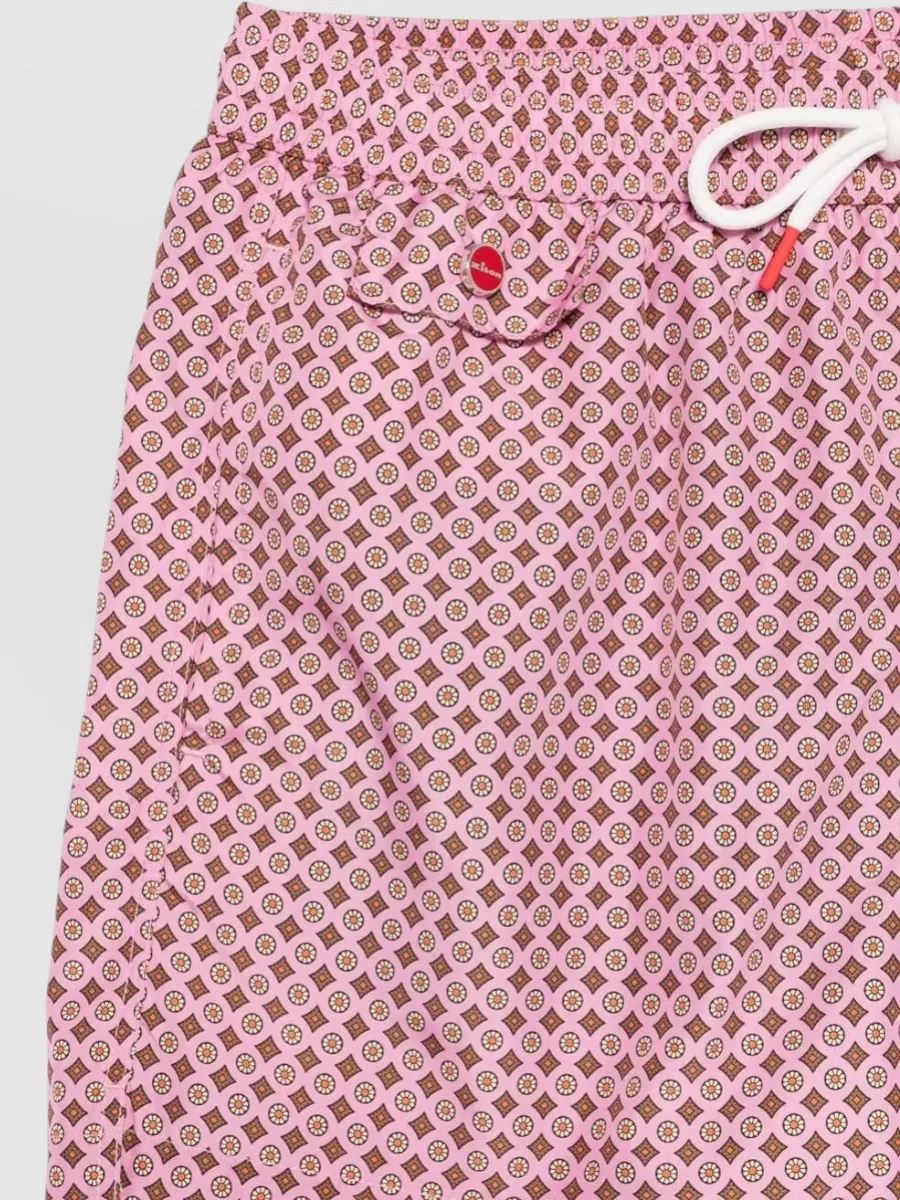 Kiton Geometric Print Swim Shorts