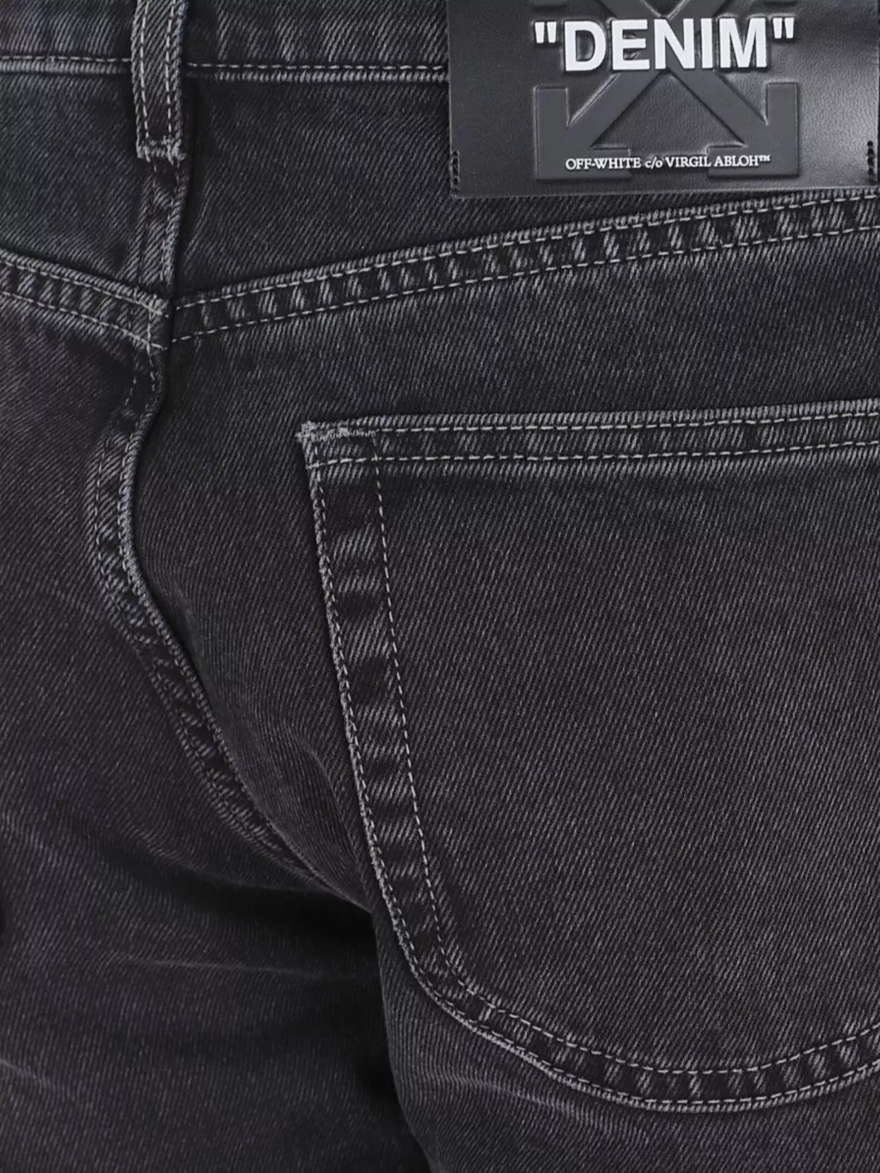 Off-White Tapered Jeans Logo Design