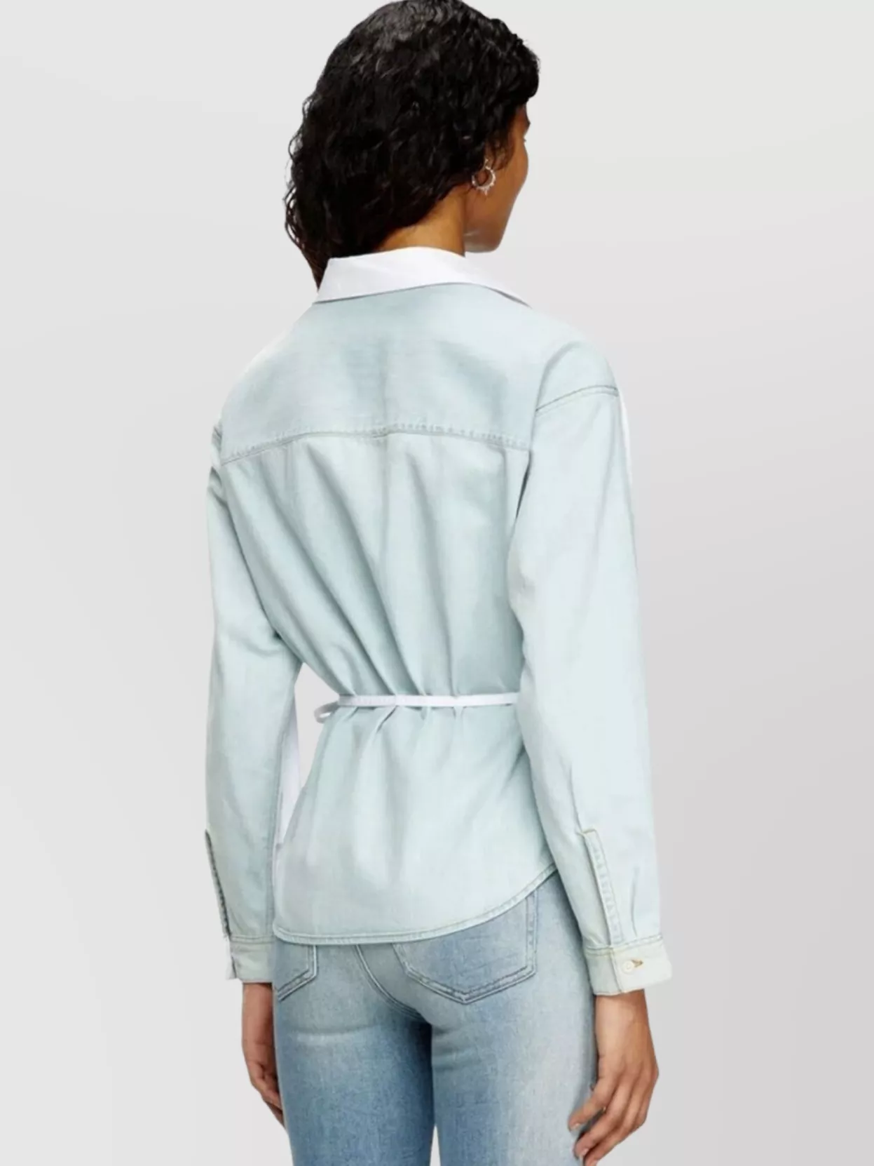Diesel Deconstructed Wrap Shirt Contrast Panels