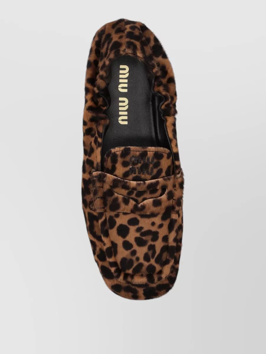Miu Miu Leopard-Print Loafers