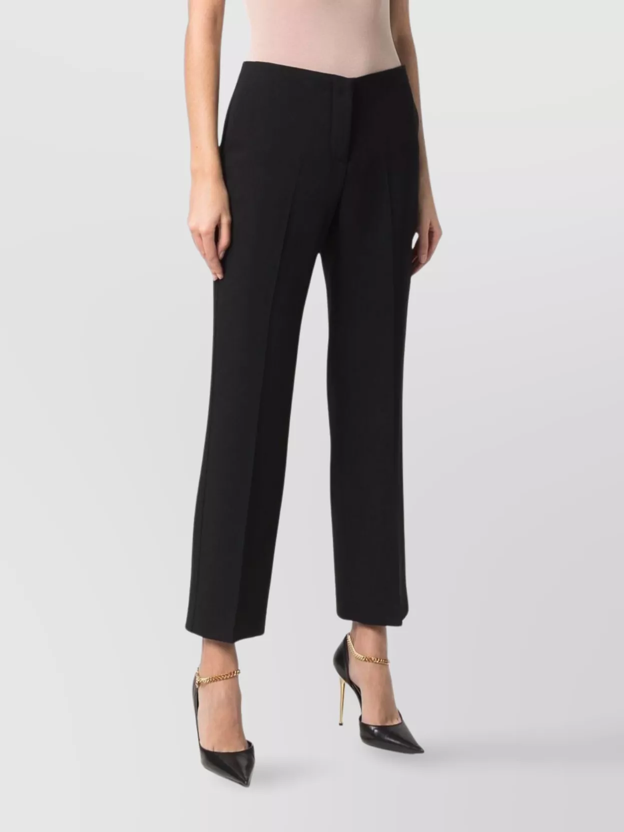 Versace Ankle Length Straight Leg Trousers