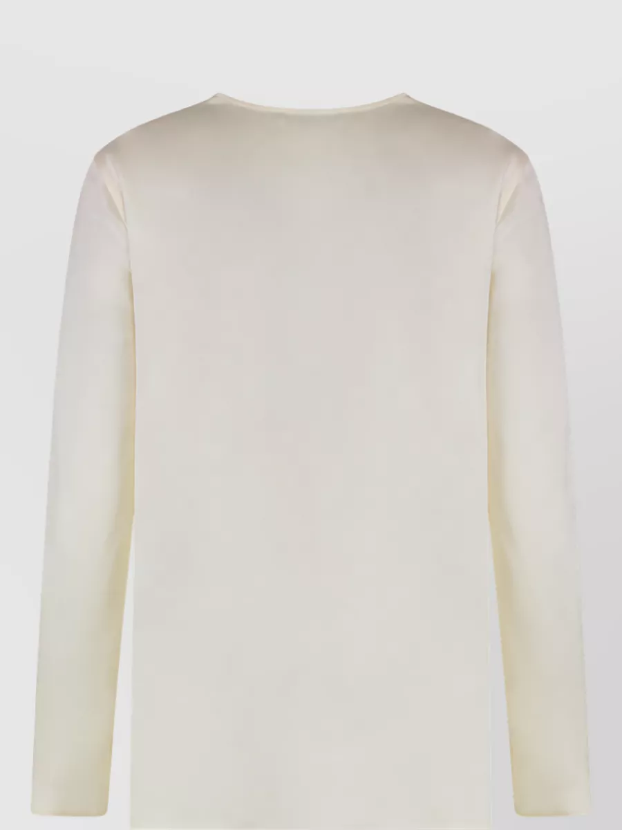Max Mara Silk Crepe De Chine Long-Sleeve Blouse