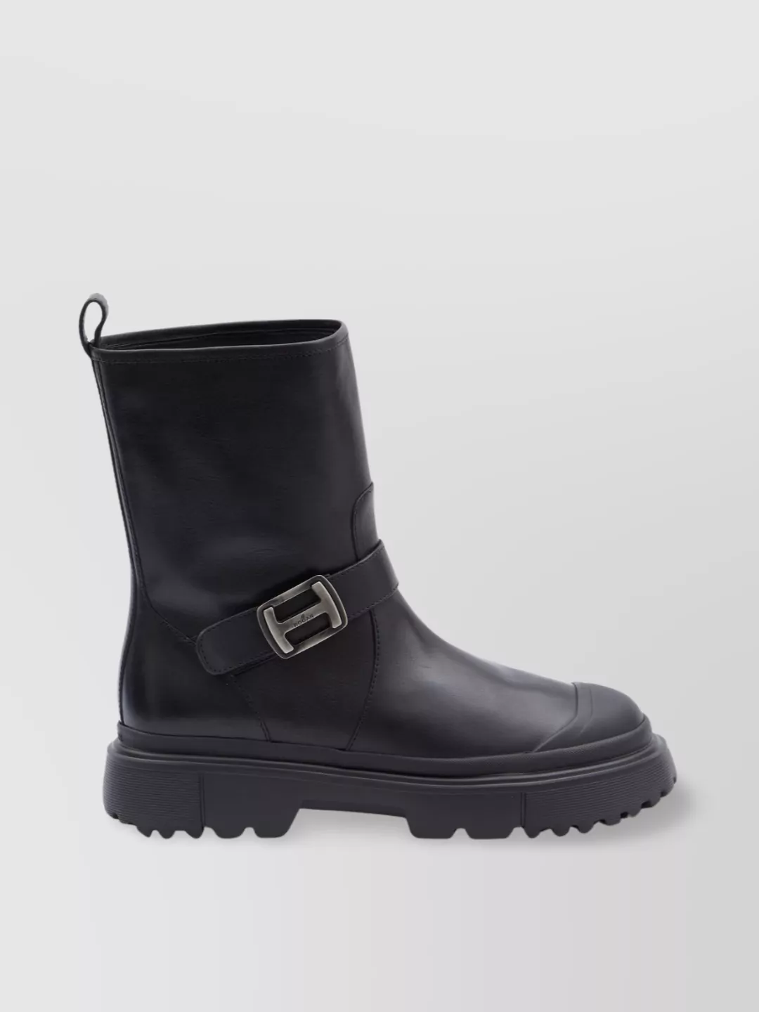 Hogan Biker Boots With Lug Rubber Sole