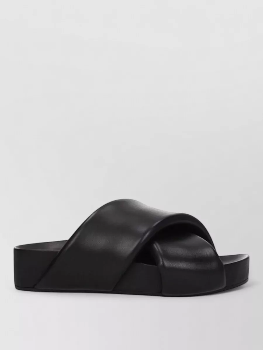 Jil Sander Leather Platform Sandals