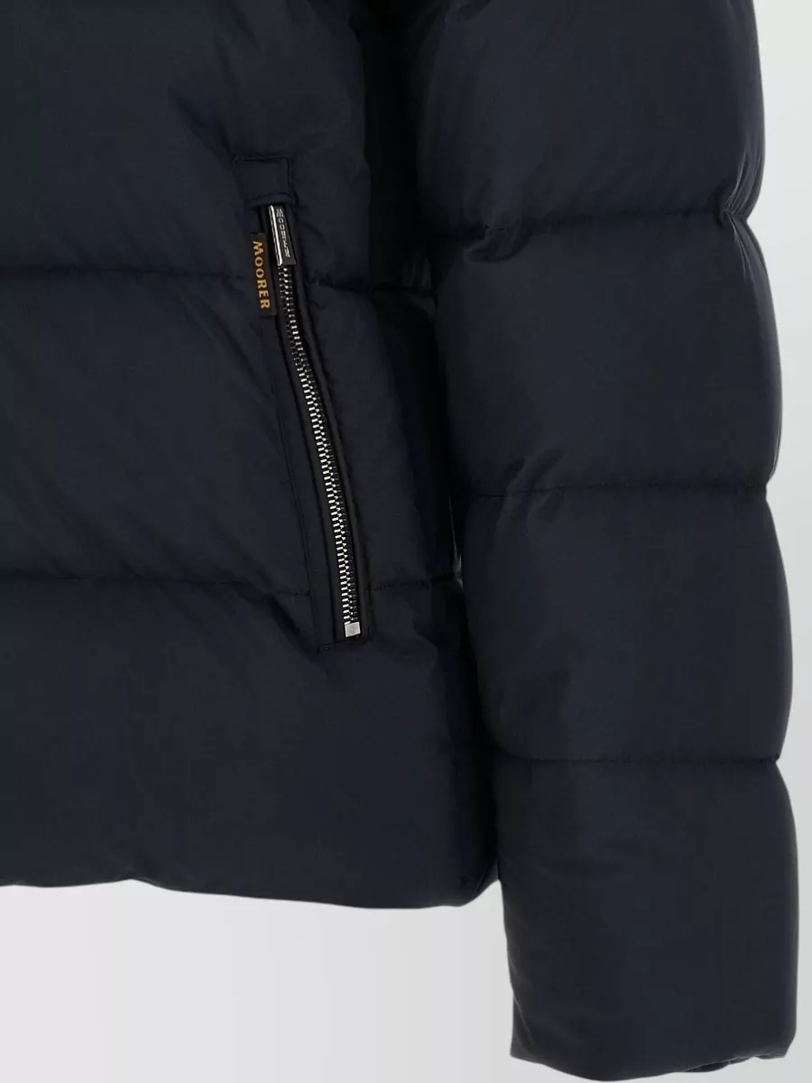 Moorer Wool Cashmere Quilted Hooded Puffer Jacket