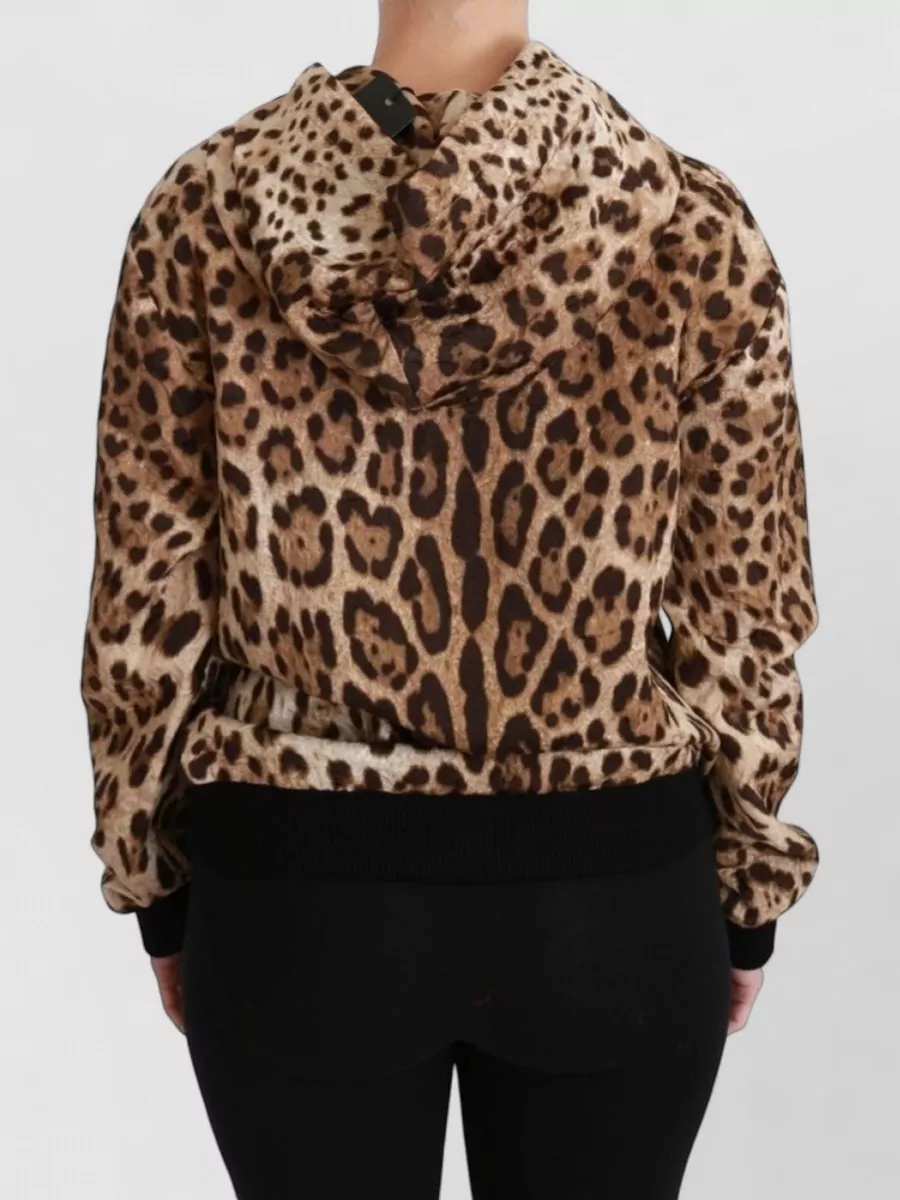 Dolce&Gabbana Studded Leopard-Print Hoodie