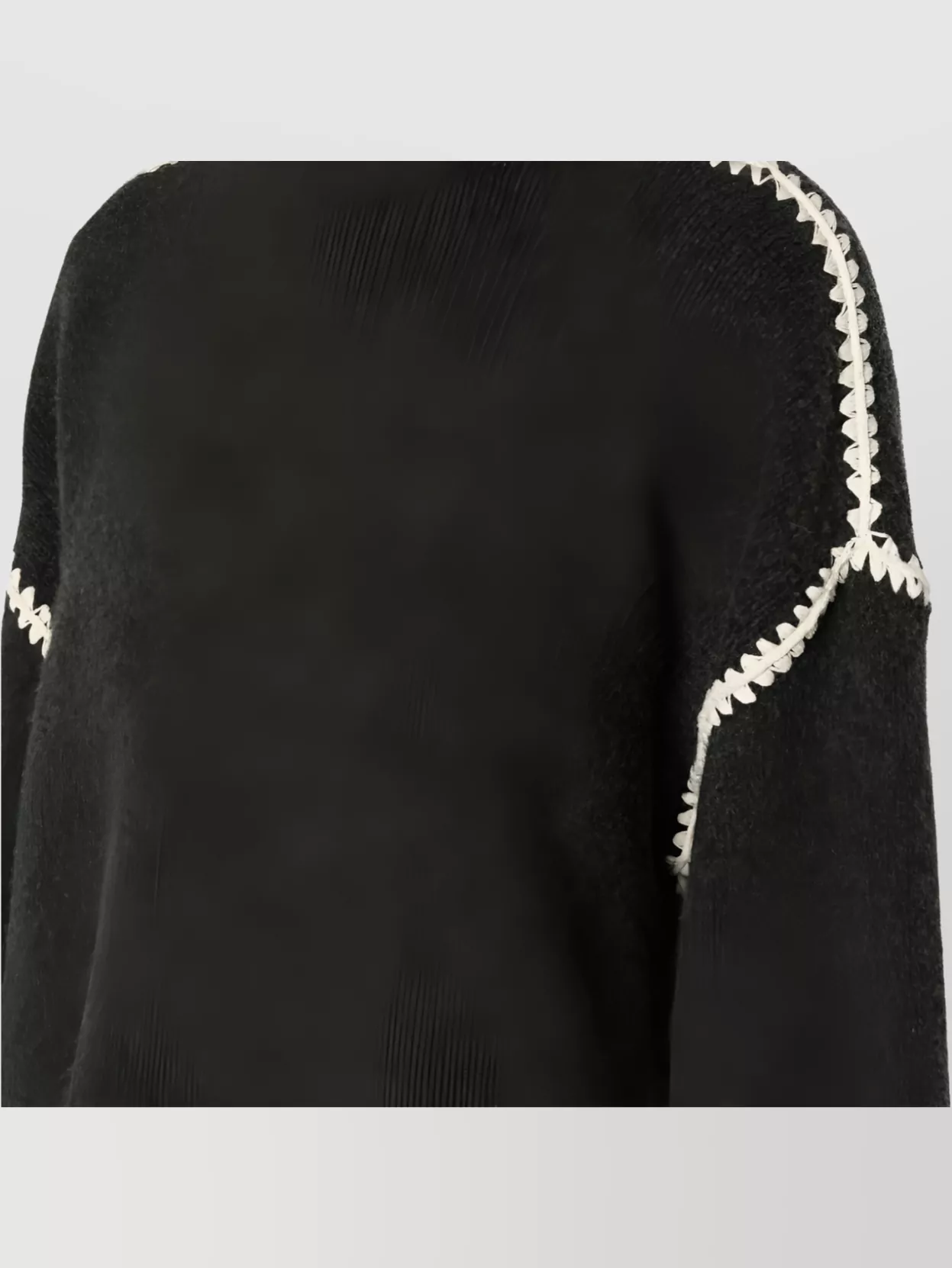 Totême Wool Crew Neck Jumper With Whipstitch Detailing
