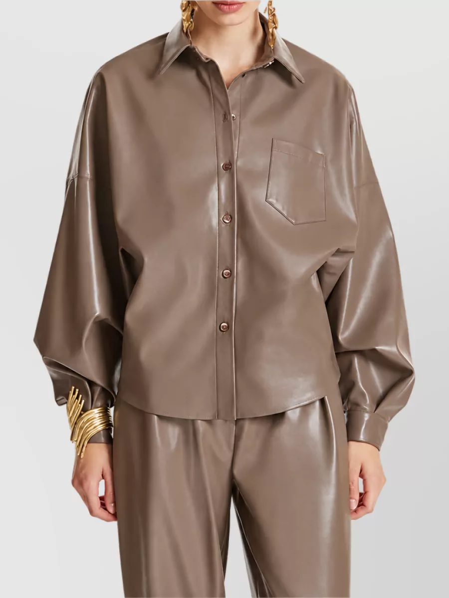 Simona Corsellini Leather Fitted Jacket