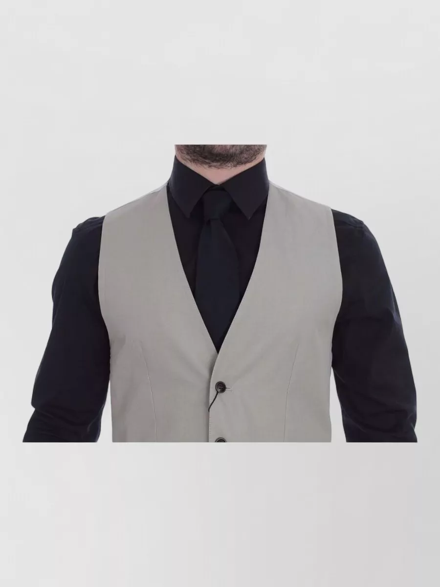 Dolce&Gabbana Silk Blend V-Neck Waistcoat