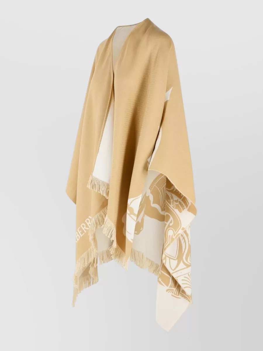 Burberry Wool And Silk Cape