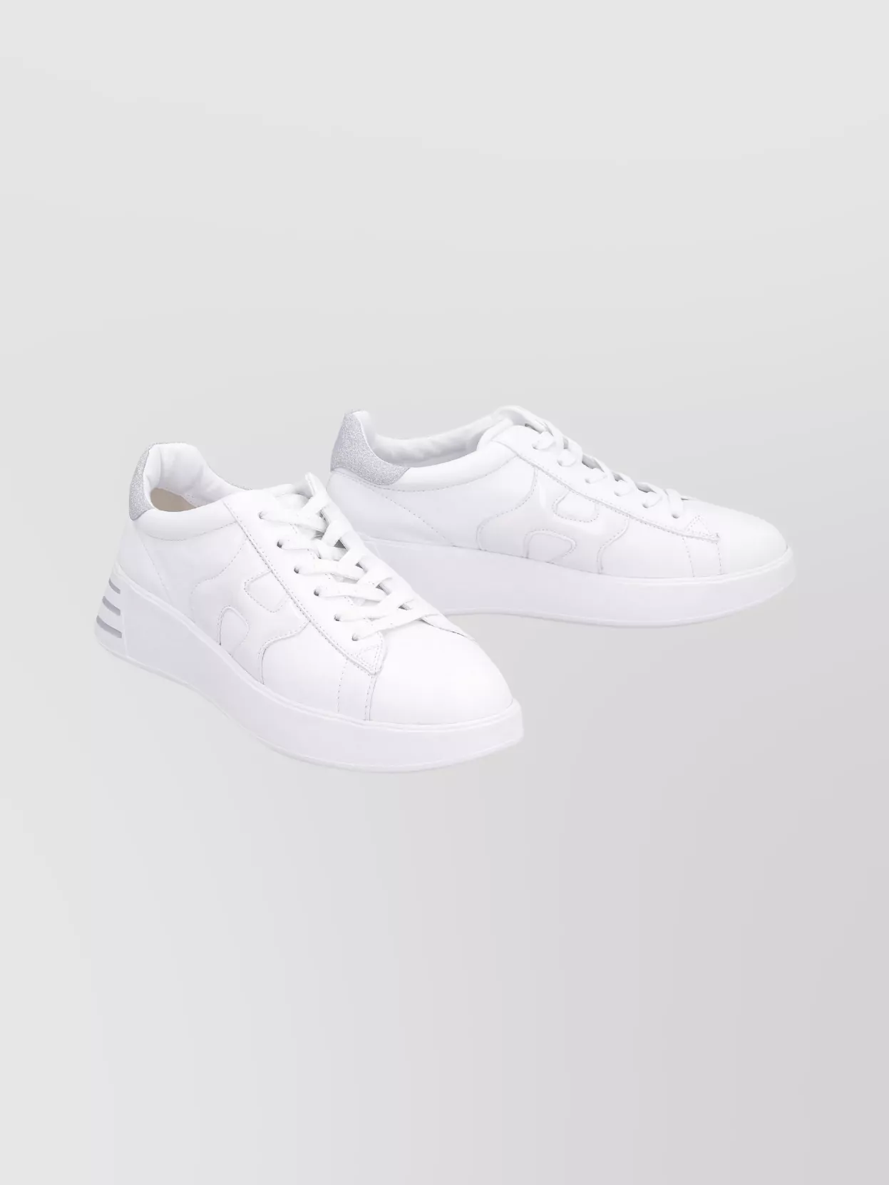 Hogan Low-top Leather Sneakers Platform Sole In White