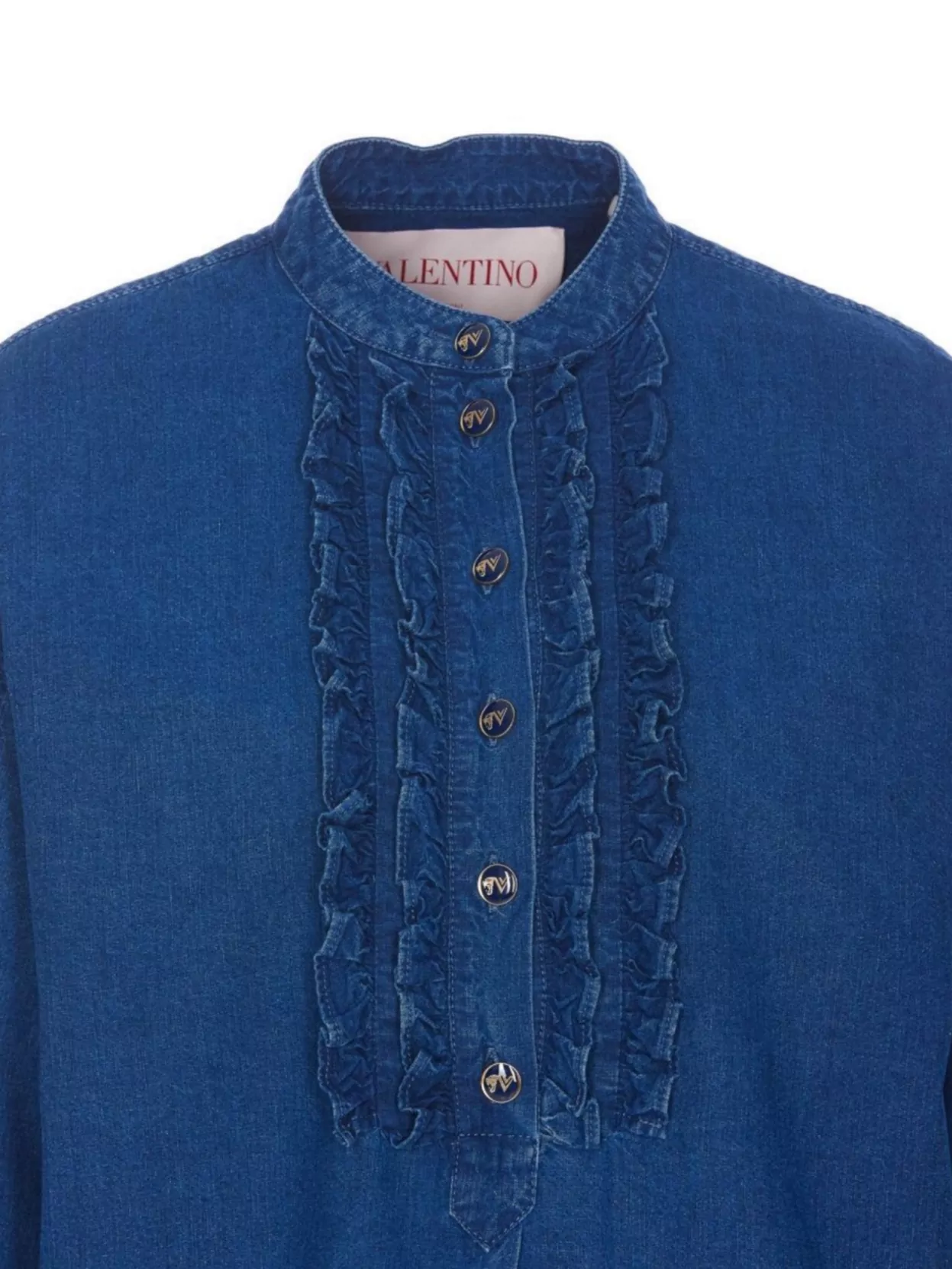 Valentino V-neck Ruffled Long Sleeves Top