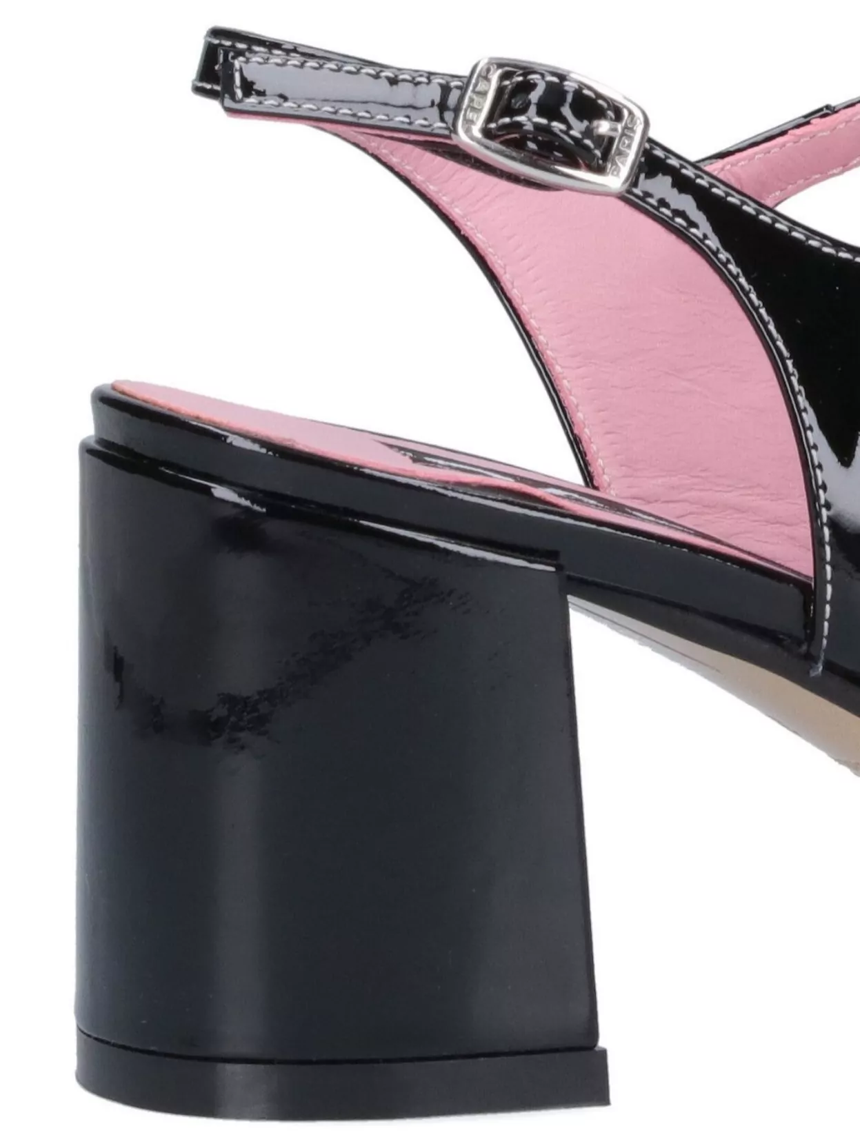 Carel Chunky Heel Slingback Round Toe Pump