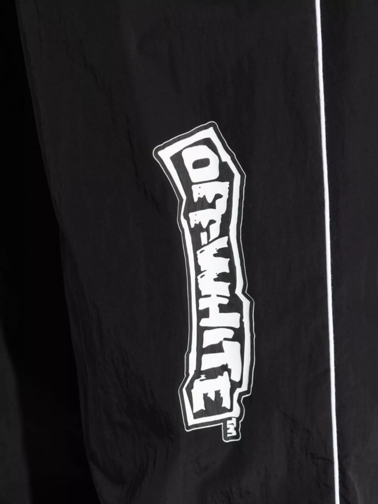 Off-White Comfortable Wide Leg Track Trousers