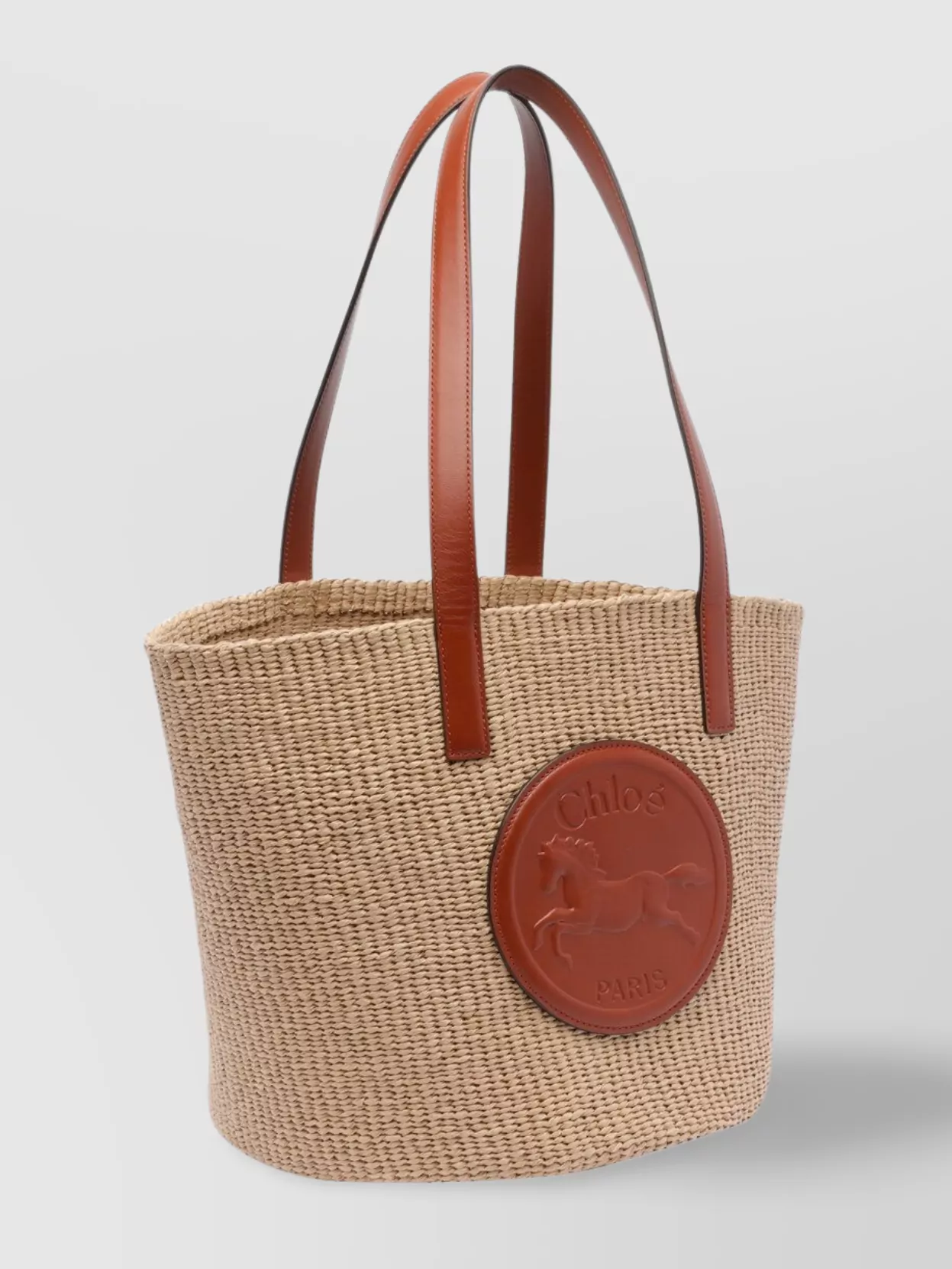 Chloé Open Top Woven Basket Shoulder Bag