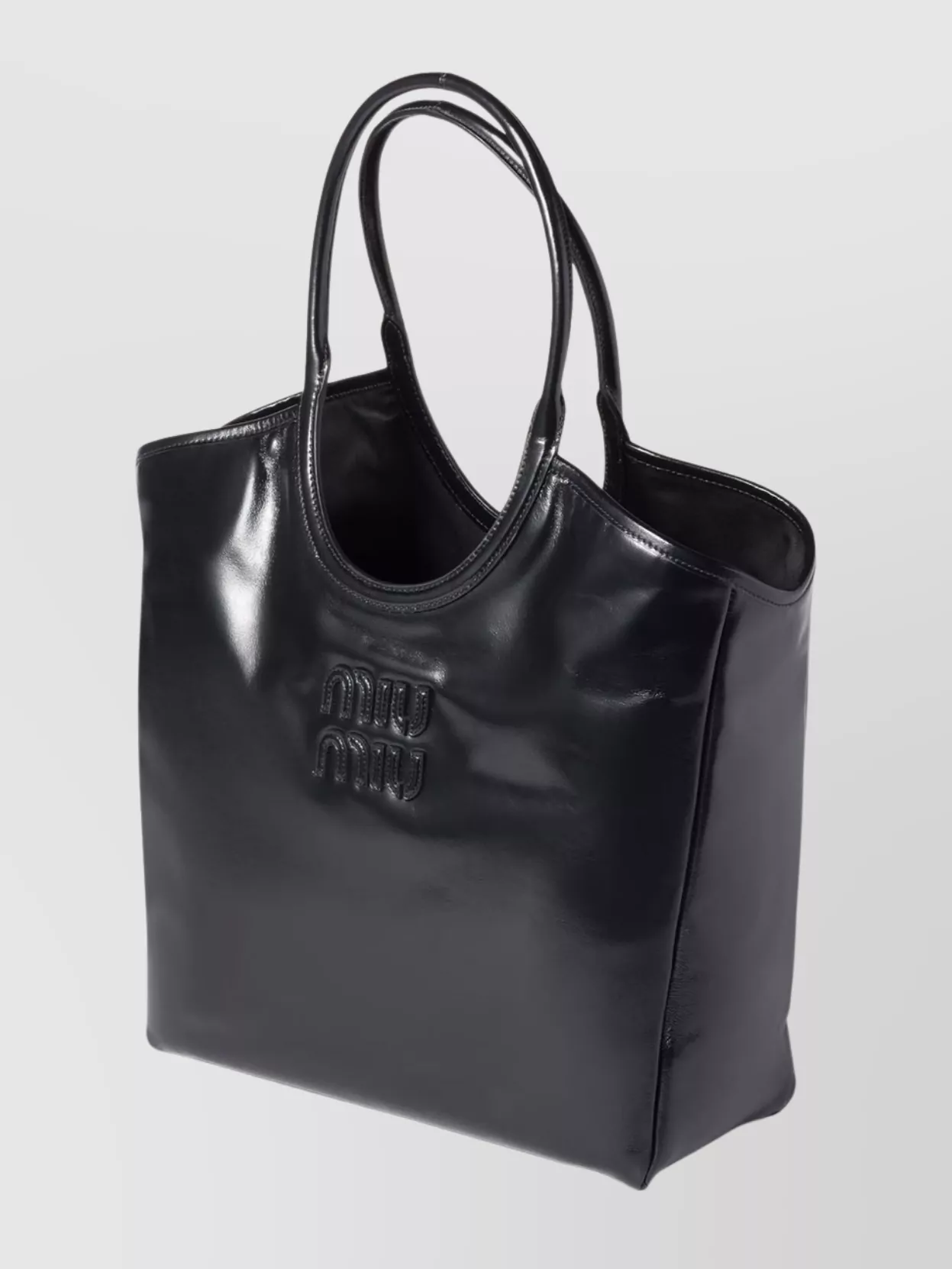 Miu Miu Versatile Tote Bag Double Handles In Black