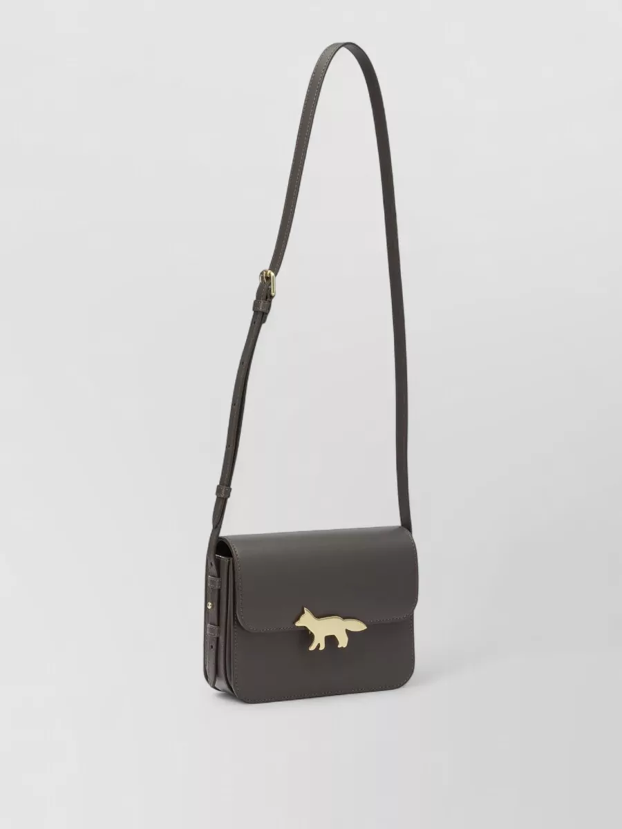 Maison Kitsuné Leather Crossbody Bag