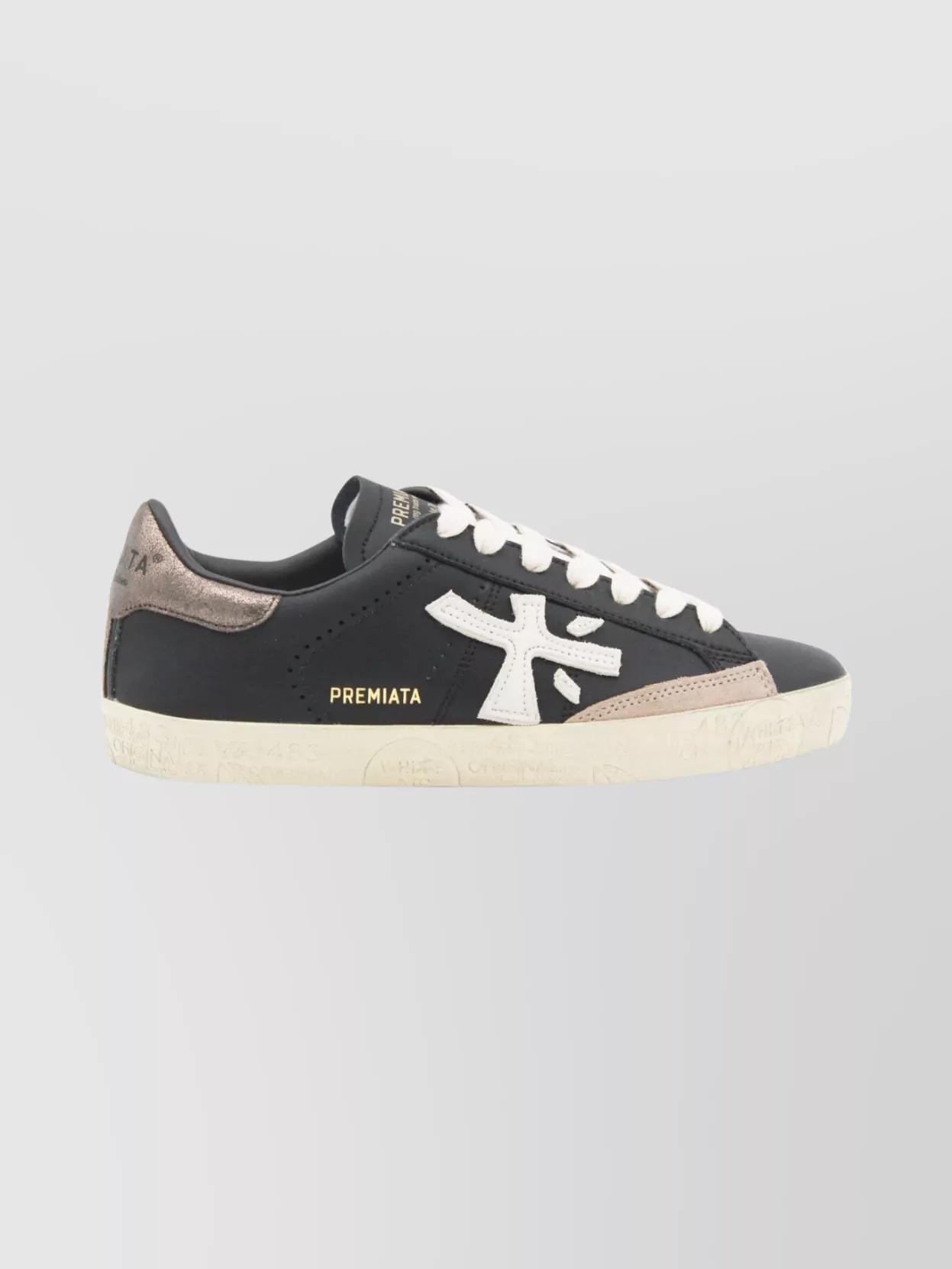 Premiata Casual Low Top Sneakers With Contrast Sole