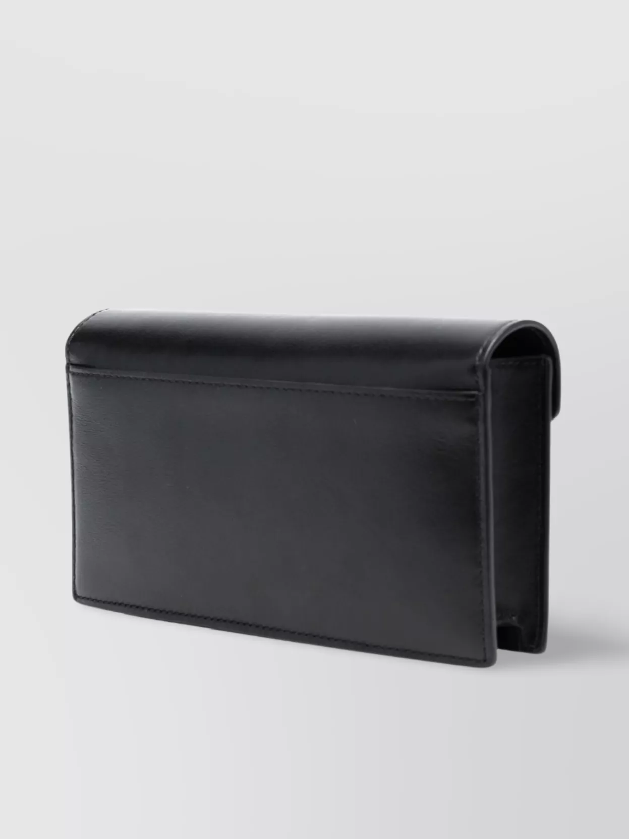 Ralph Lauren Envelope Shape Leather Cross-body Bag In Black