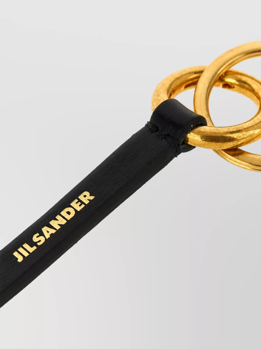 Jil Sander Leather Logo Keyring