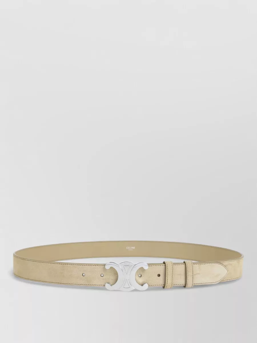 Celine Leather belt gold-tone hardware | The Fashion Square