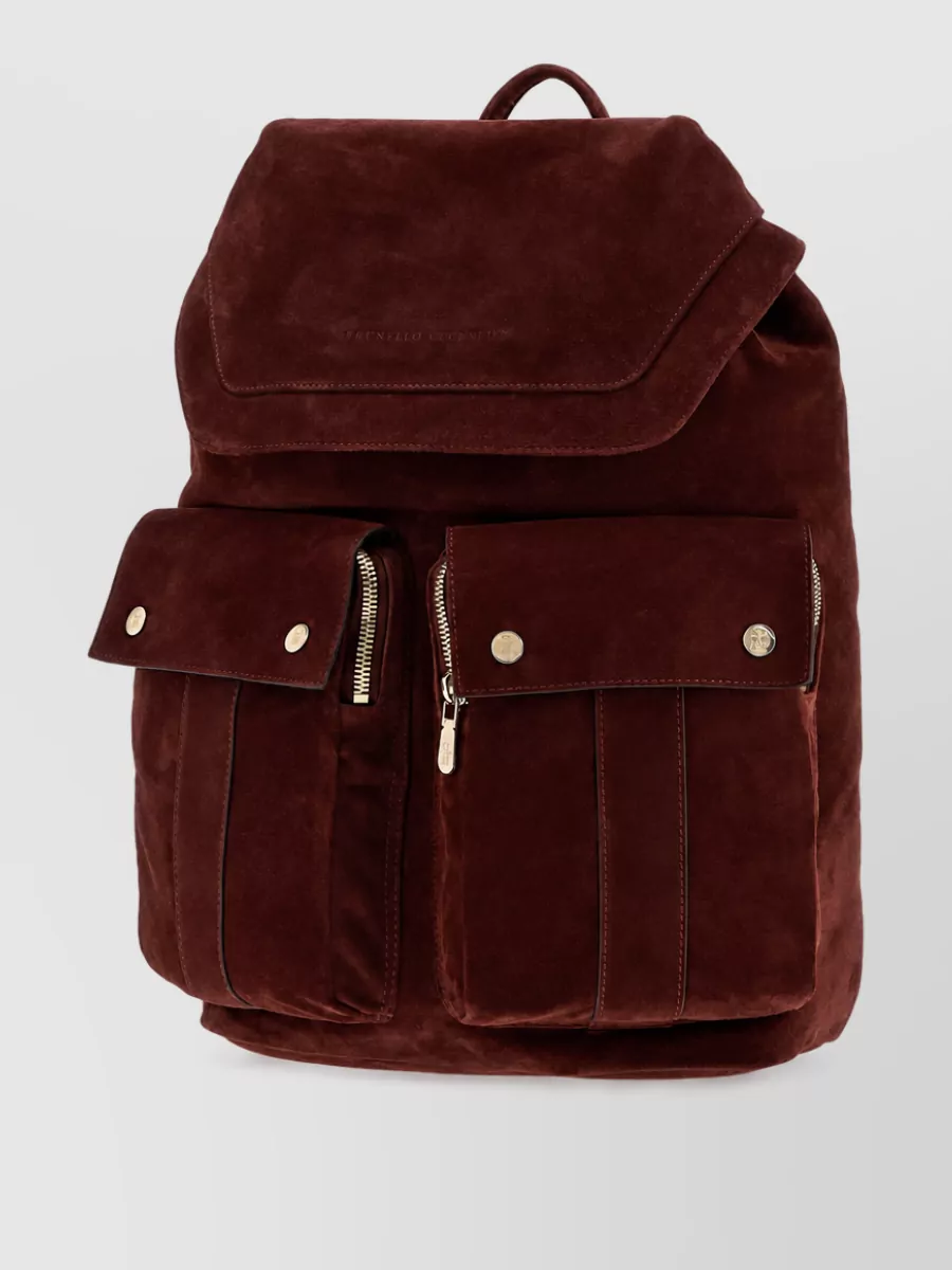 Brunello Cucinelli suede leather backpack