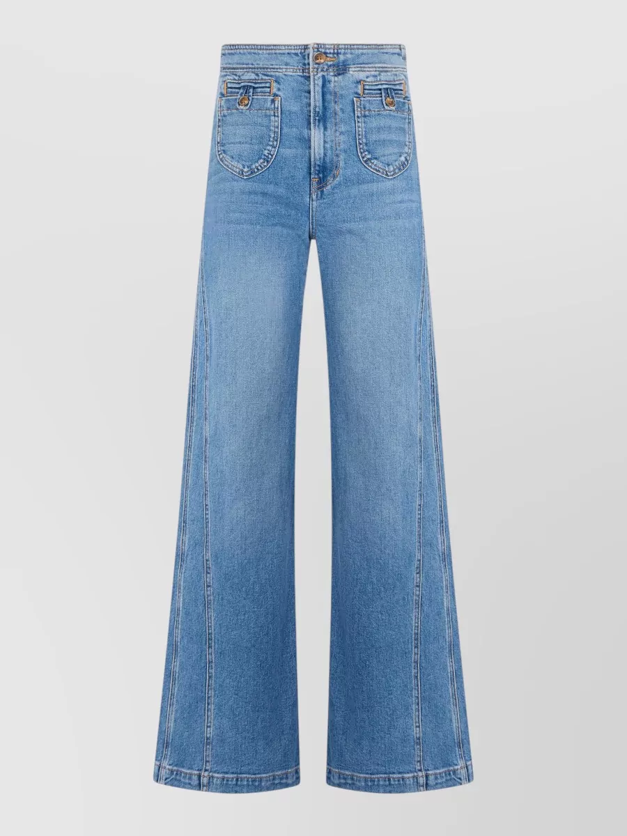 Veronica Beard high-rise flared denim jeans