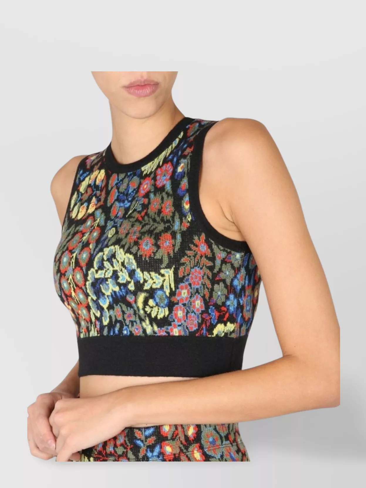 Etro Crew Neck Top And Leggings In Jacquard Wool Blend