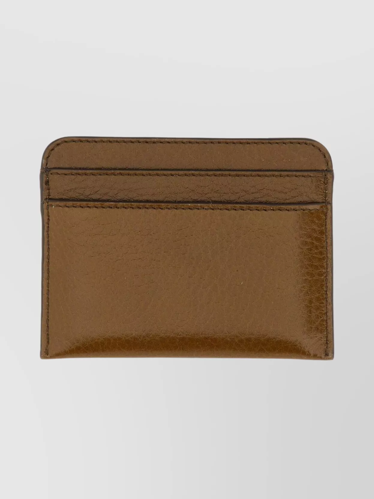 Chloé Leather Card Case With Logo And Slots In Brown