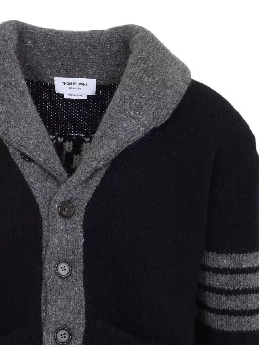 Thom Browne Wool Shawl Collar Cardigan Jacket