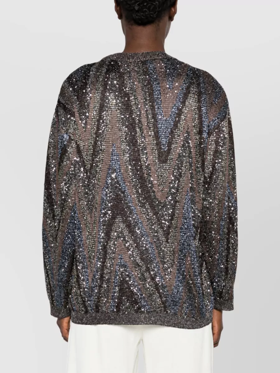Missoni Oversized Metallic Crewneck Sweater