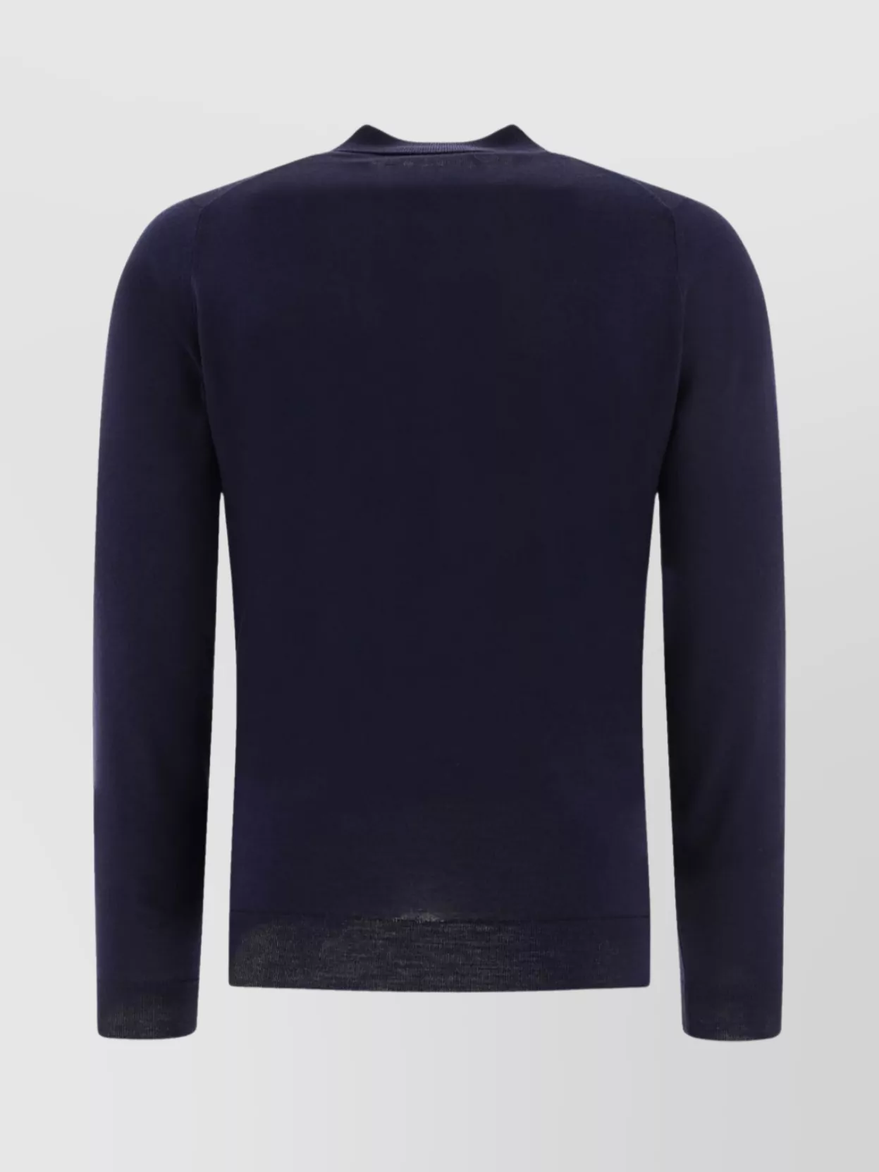 John Smedley Long Sleeve Polo Featuring Ribbed Cuffs