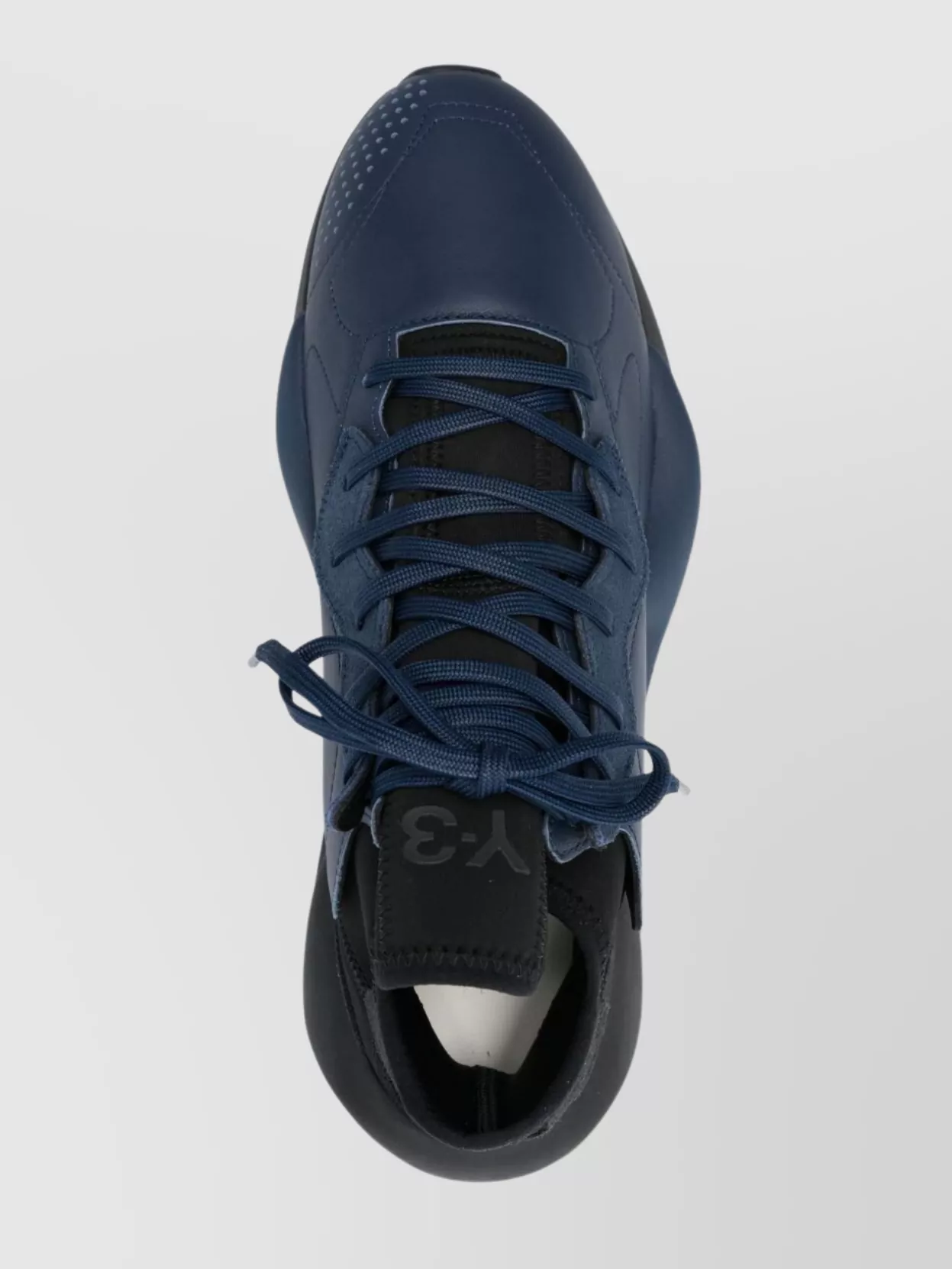 Shop Y-3 Chunky Sole Panelled Textured Sneakers In Blue