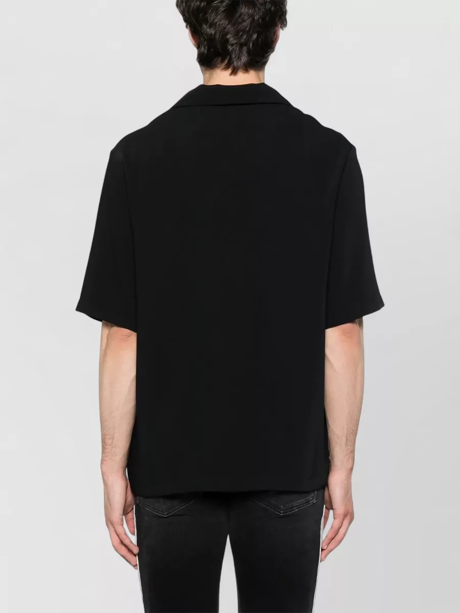 Amiri Camp Shirt Embroidered Detail Short Sleeves