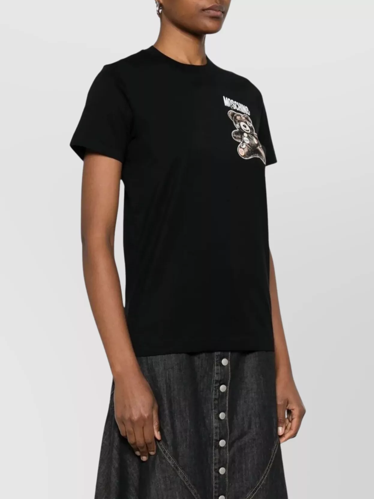 Moschino Crew Neck Graphic Print Teddy Bear T-Shirt