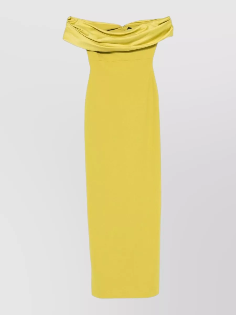 Solace London draped off-shoulder sleeveless maxi dress