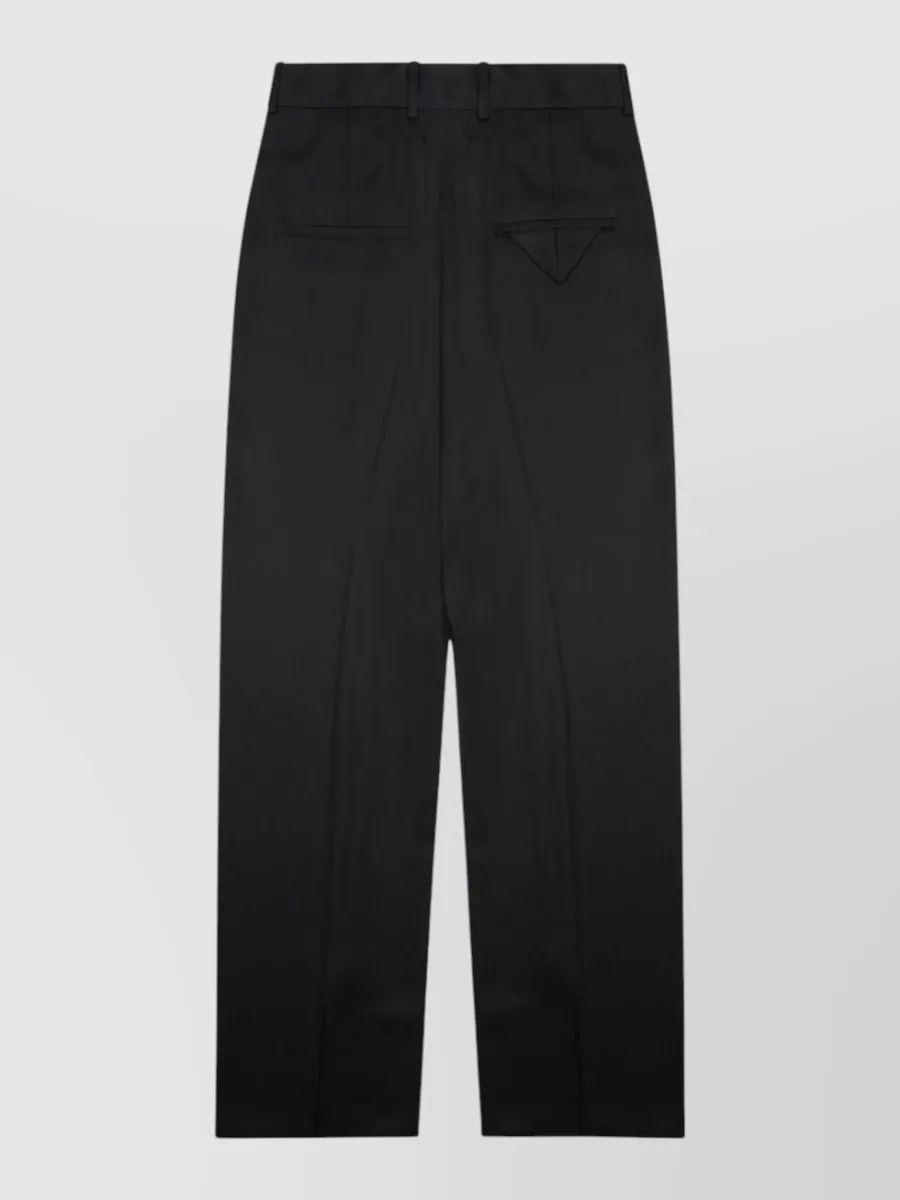 Bottega Veneta Silk Blend Straight Leg Tailored Trousers