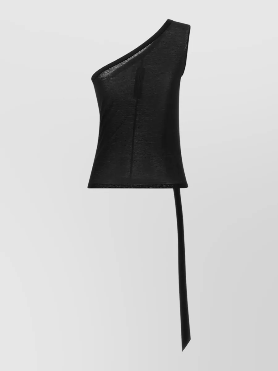 Rick Owens Drkshdw Cotton Asymmetric One-Shoulder Top