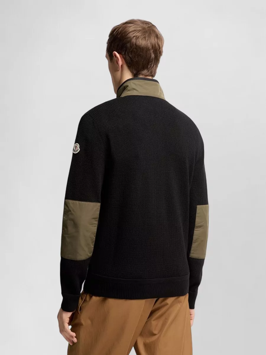 Moncler Cotton High-Neck Zip-Up Cardigan