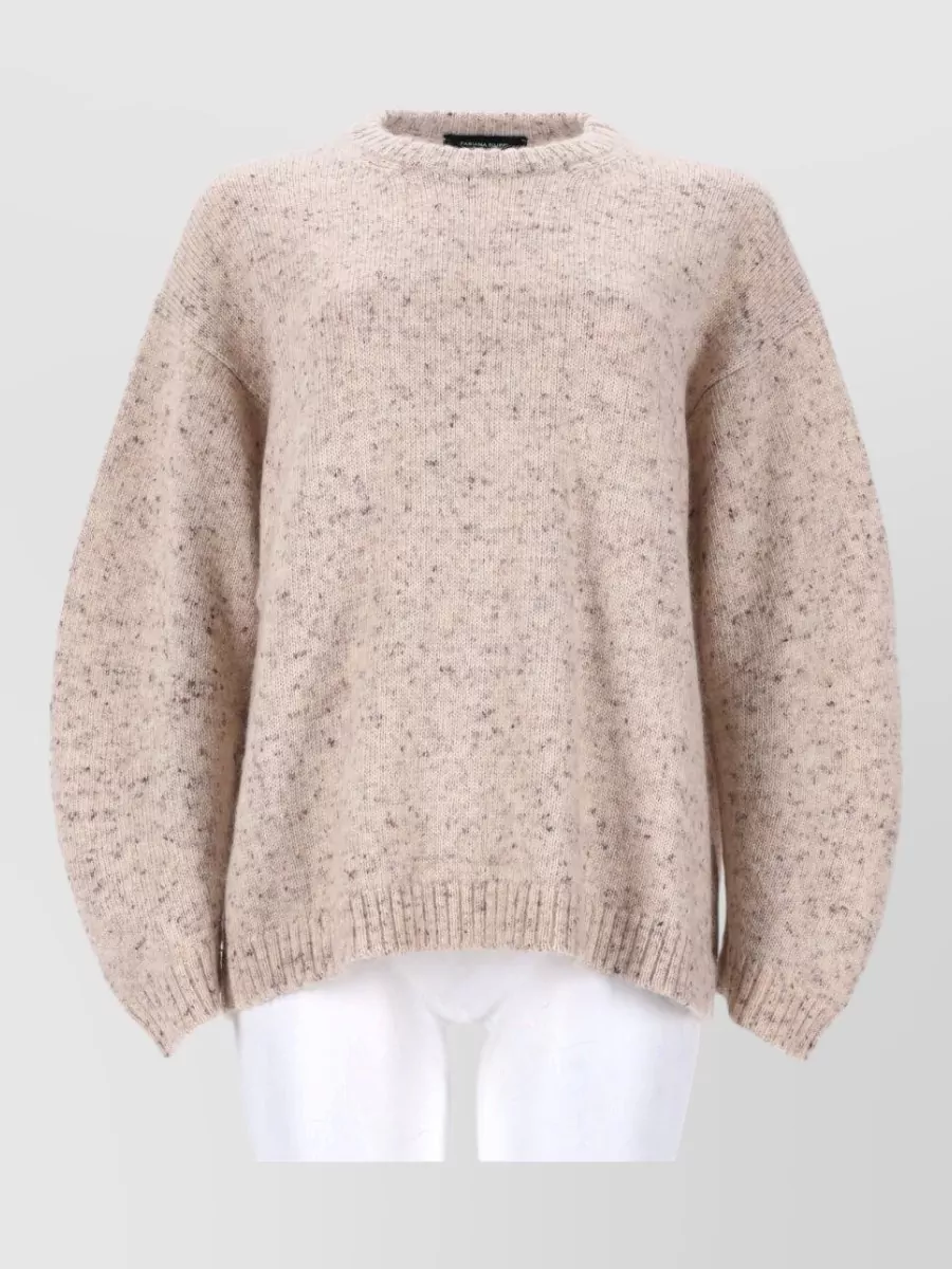 Fabiana Filippi wool-blend bouclé oversized crew-neck sweater