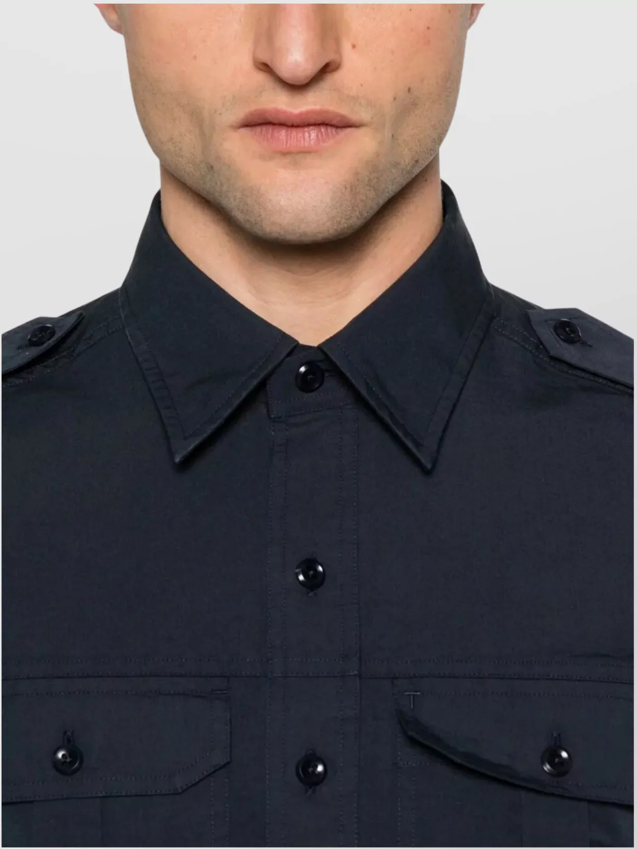 Tom Ford Fluid Poplin Western Shirt