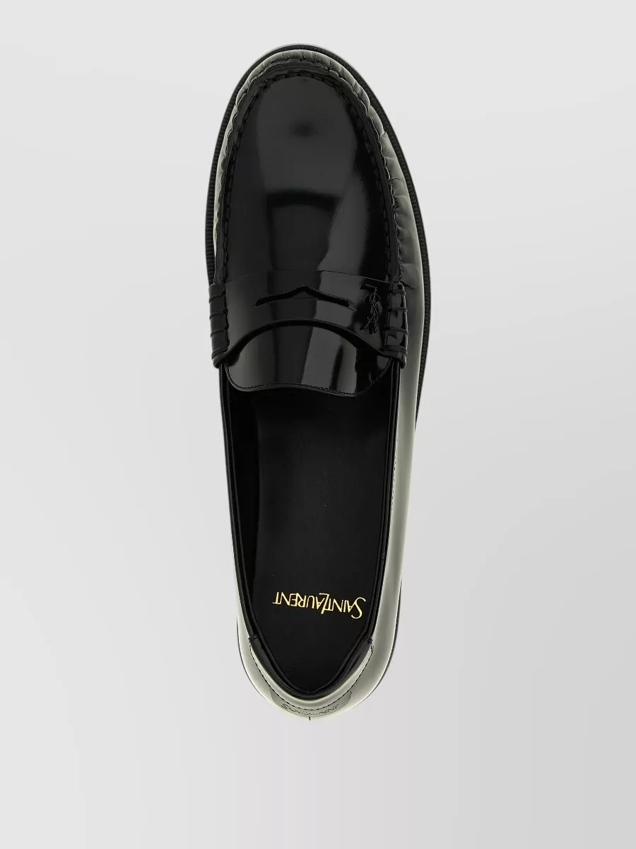 Saint Laurent Le Loafer Round Toe Shiny Finish
