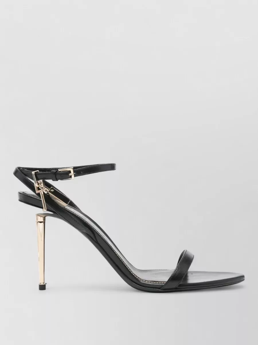 Tom Ford Leather Padlock Pointy Toe Ankle Strap Sandals