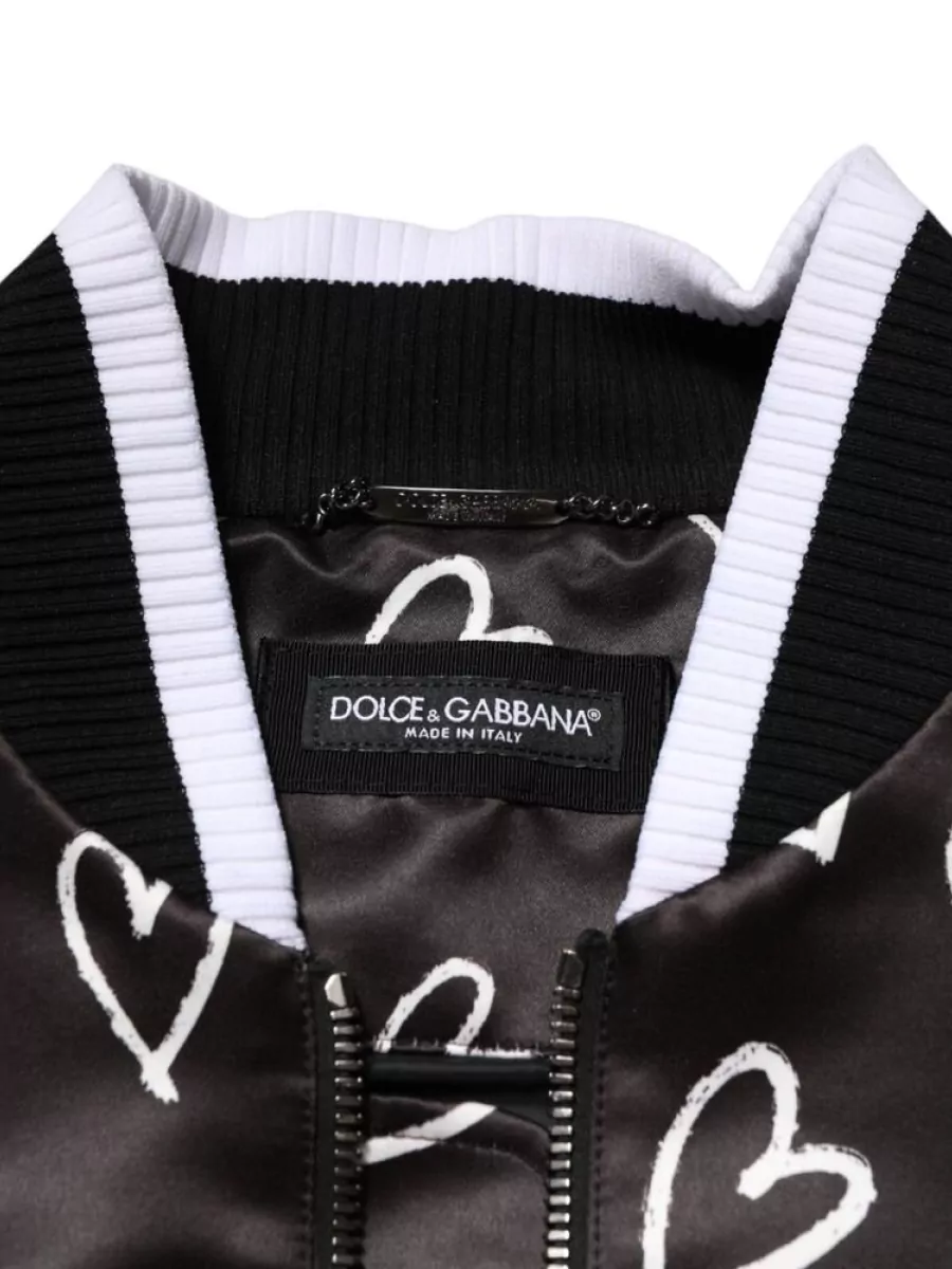 Dolce&Gabbana Heart Print Bomber Jacket