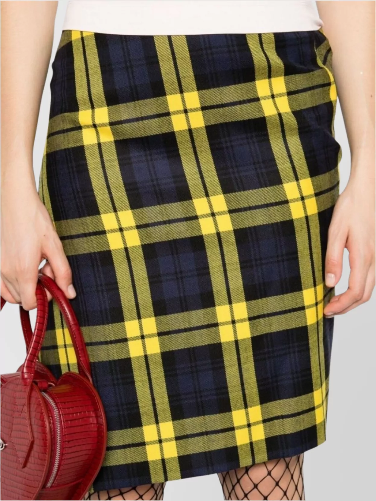 Vivienne Westwood Knee Length Plaid Skirt With Asymmetric Hem