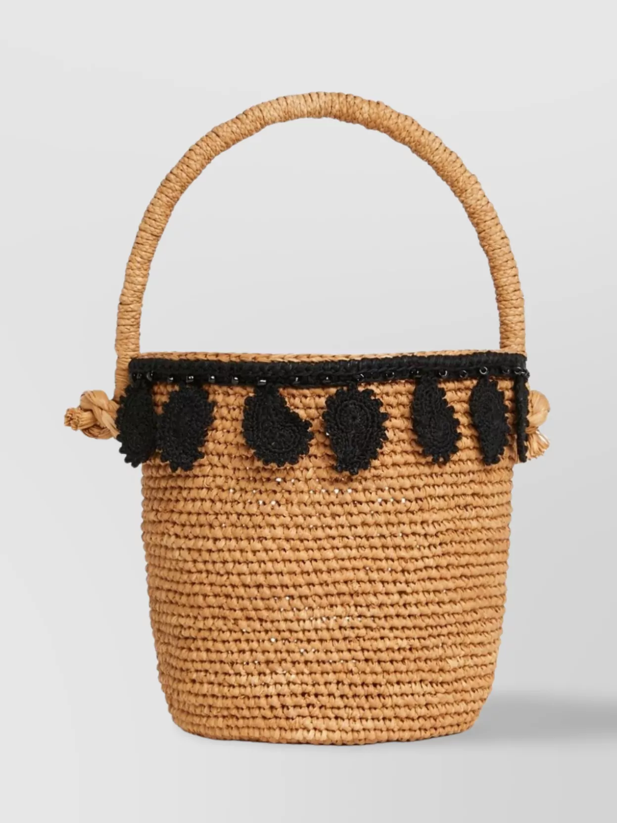 Alanui Woven Paisley Motif Raffia Tote Bag