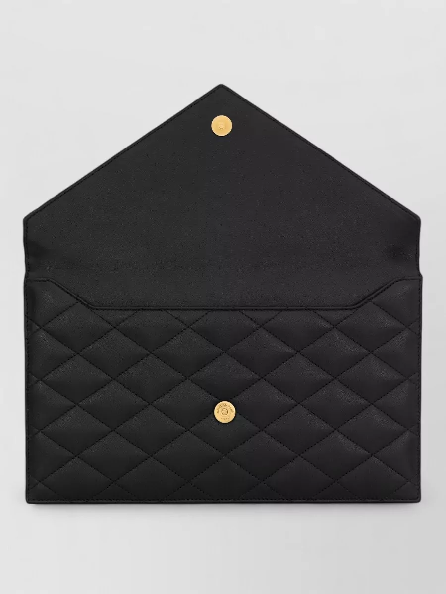 Saint Laurent Y Lamb Leather Clutch Bag