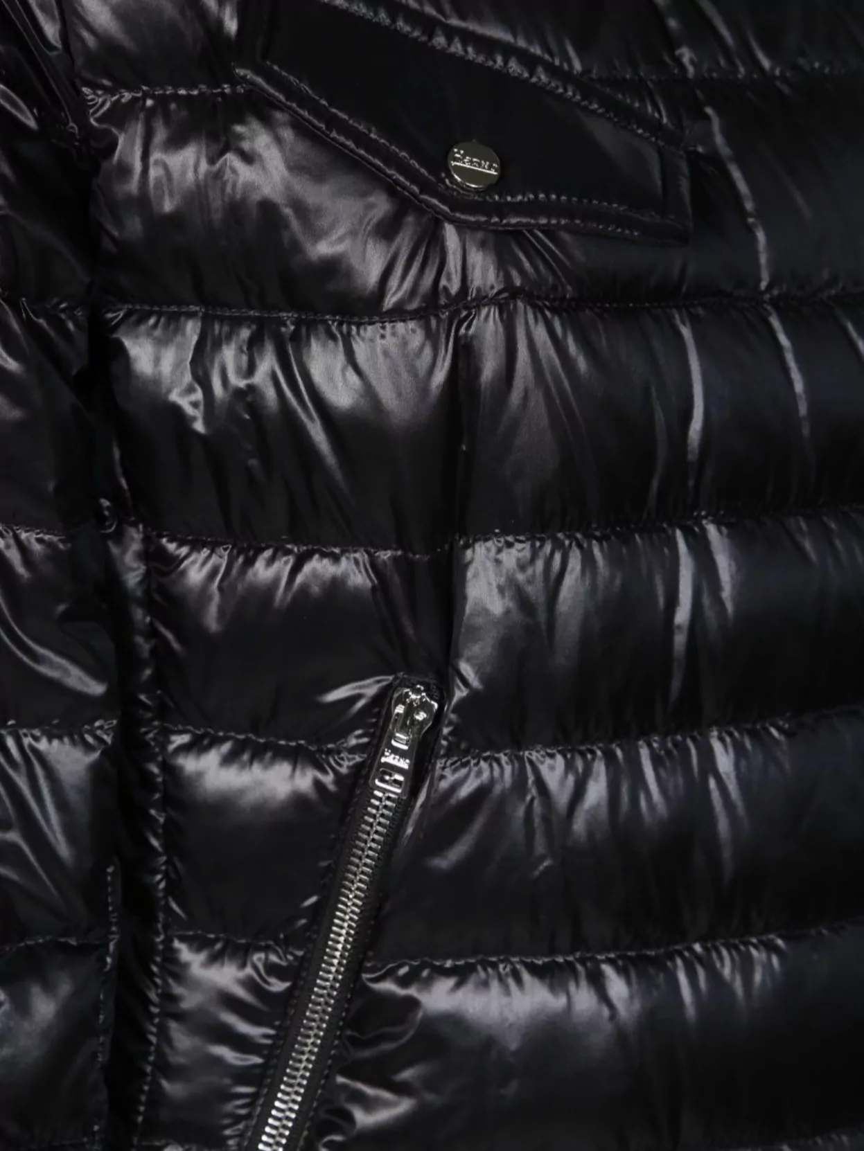 Herno Lightweight Biker Jacket With Diagonal Zip Closure