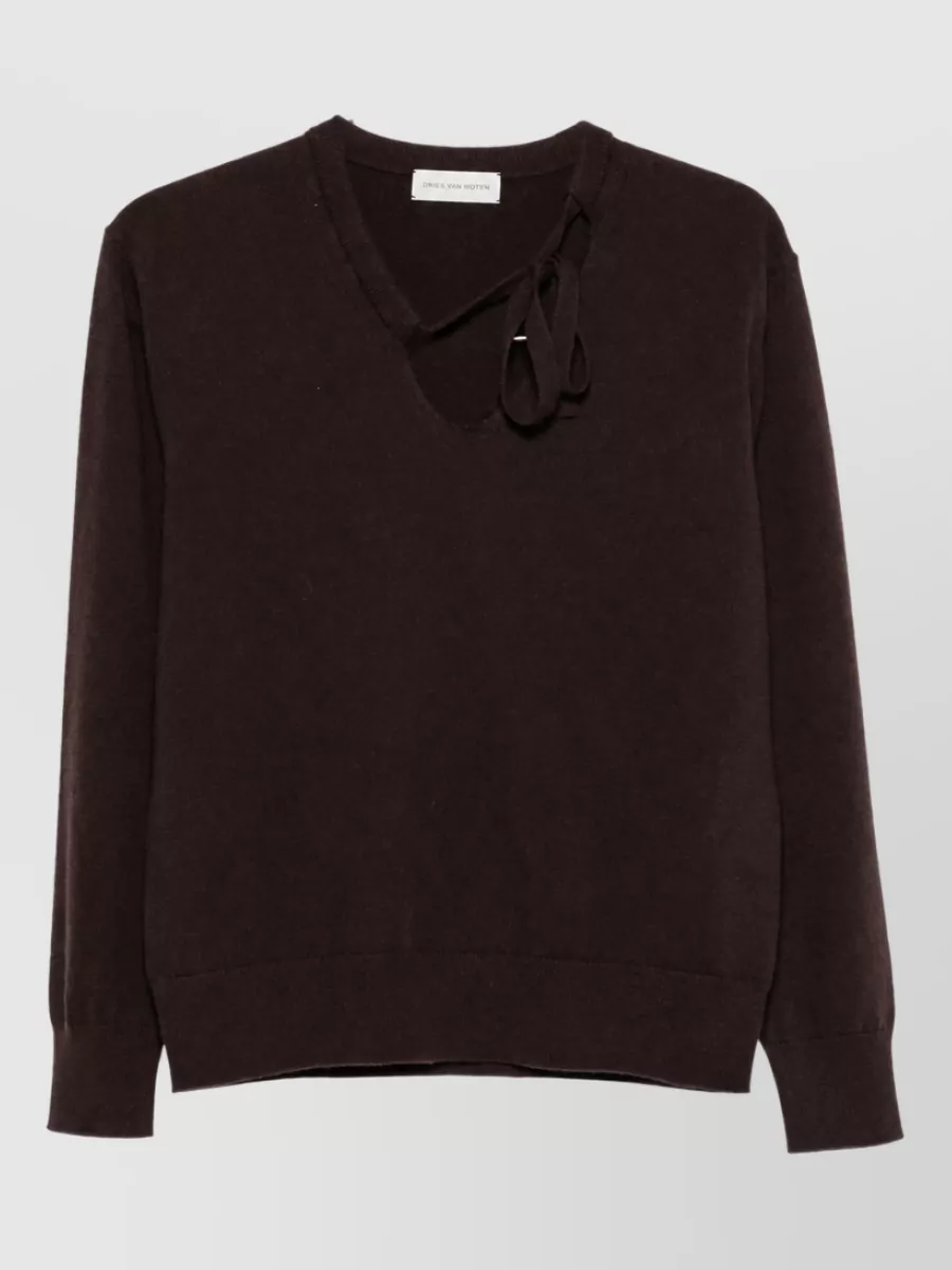 Dries Van Noten silk crewneck sweatshirt