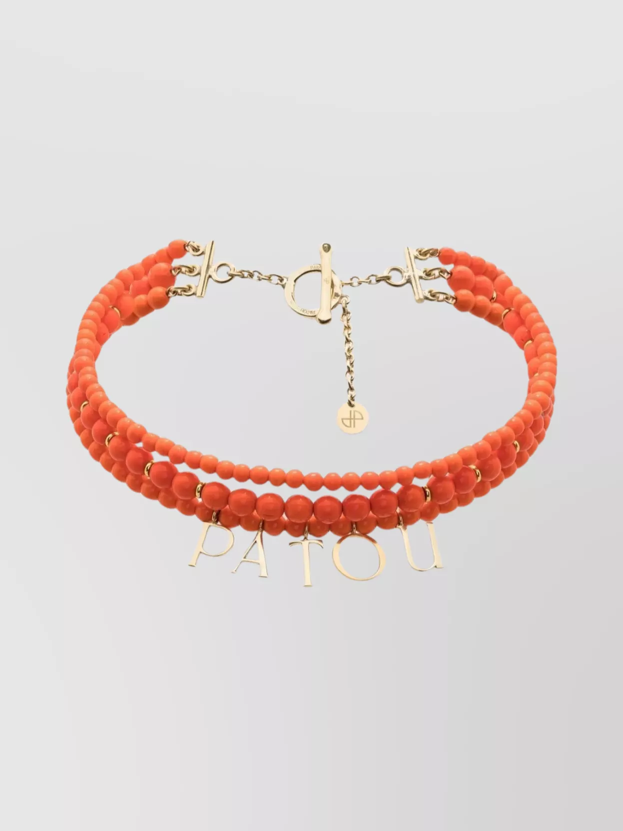 Shop Patou Adjustable Beaded Glass Necklace In Red